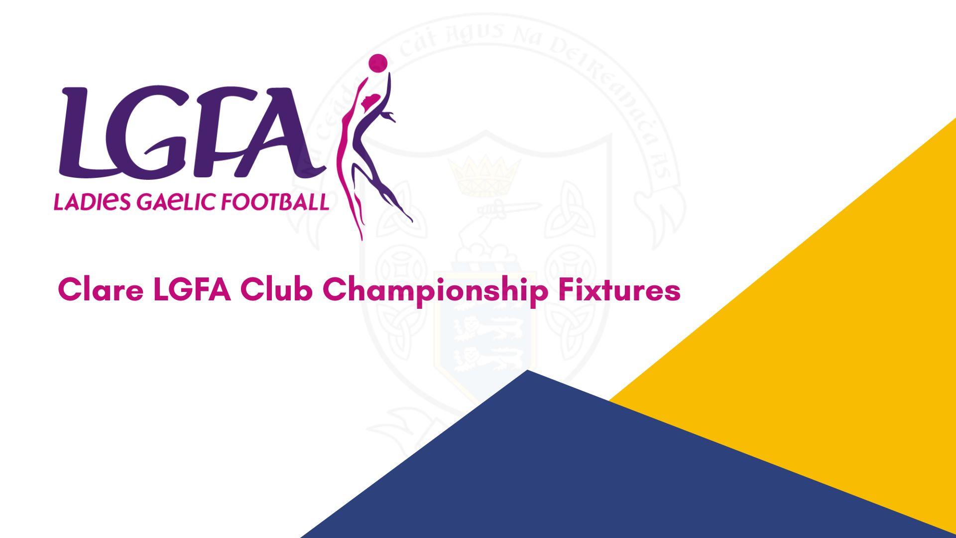 Clare LGFA Club Championship Kicks